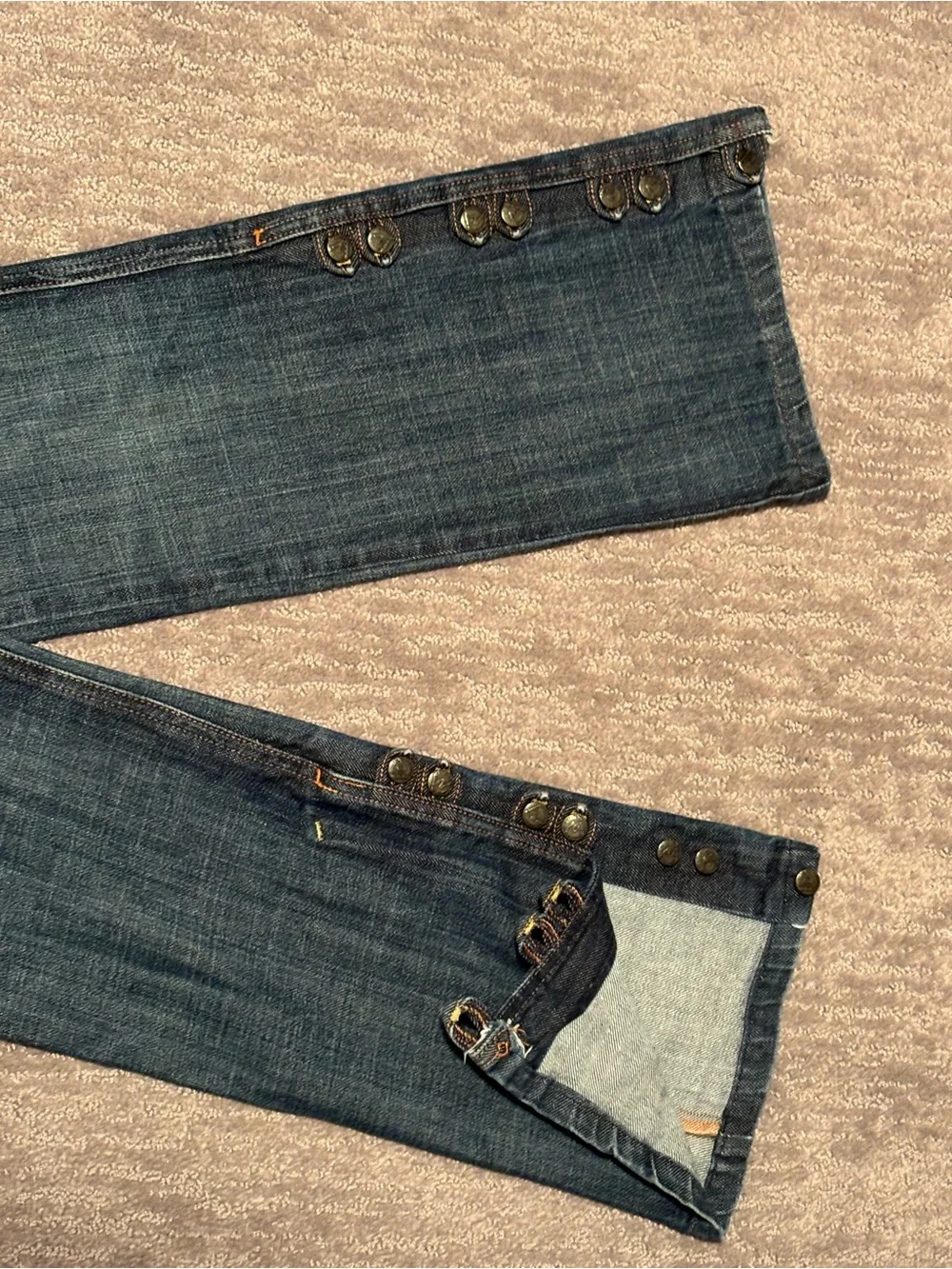 J by Jerome Dahan Women’s Jeans Size 26 Bootcut Button Hem Made in USA